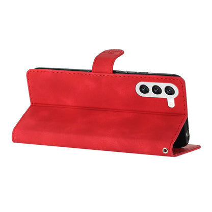 For Samsung Galaxy S23+ Flower Imprinted Anti-drop Shell Wallet Stand Leather Phone Case