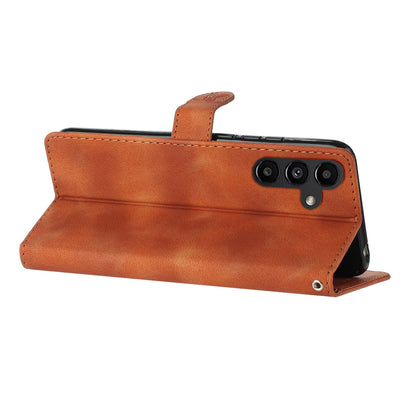 For Samsung Galaxy A34 5G PU Leather Stand Phone Case Flower Imprinted Wallet Cover