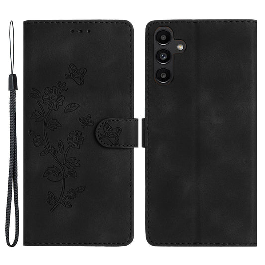For Samsung Galaxy A54 5G Flower Imprinted Flip Stand Phone Case PU Leather Wallet Cover