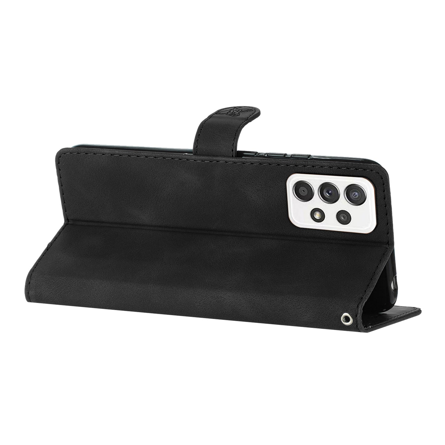 For Samsung Galaxy A23 5G (Global Version) / A23 4G Flower Imprint Phone Cover Leather Wallet Stand Case