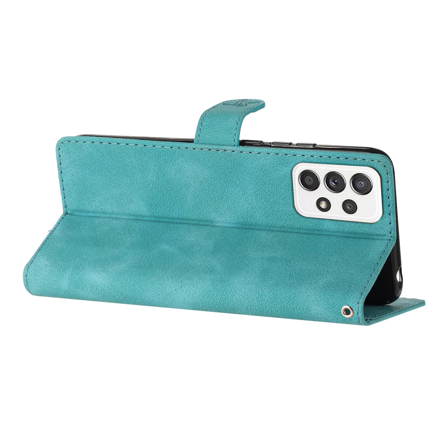 For Samsung Galaxy A23 5G (Global Version) / A23 4G Flower Imprint Phone Cover Leather Wallet Stand Case