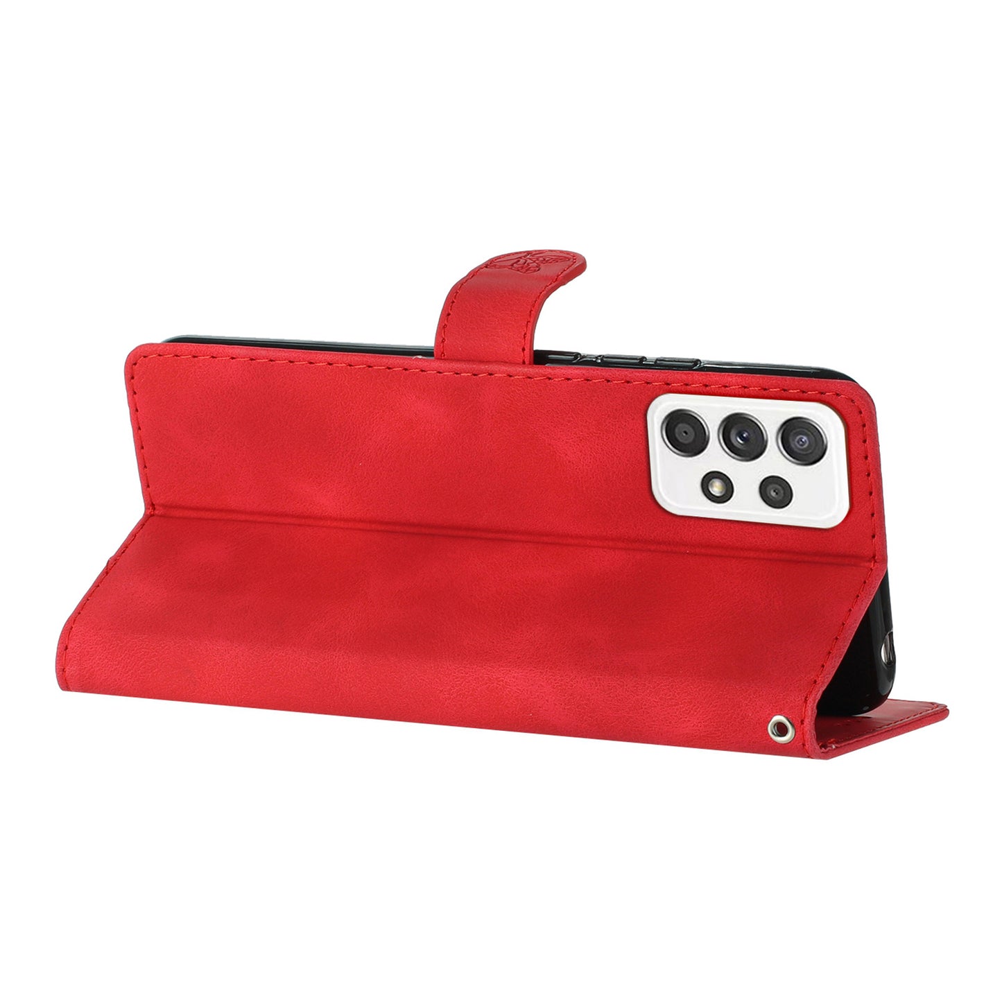 For Samsung Galaxy A23 5G (Global Version) / A23 4G Flower Imprint Phone Cover Leather Wallet Stand Case