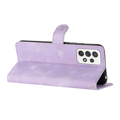 For Samsung Galaxy A23 5G (Global Version) / A23 4G Flower Imprint Phone Cover Leather Wallet Stand Case