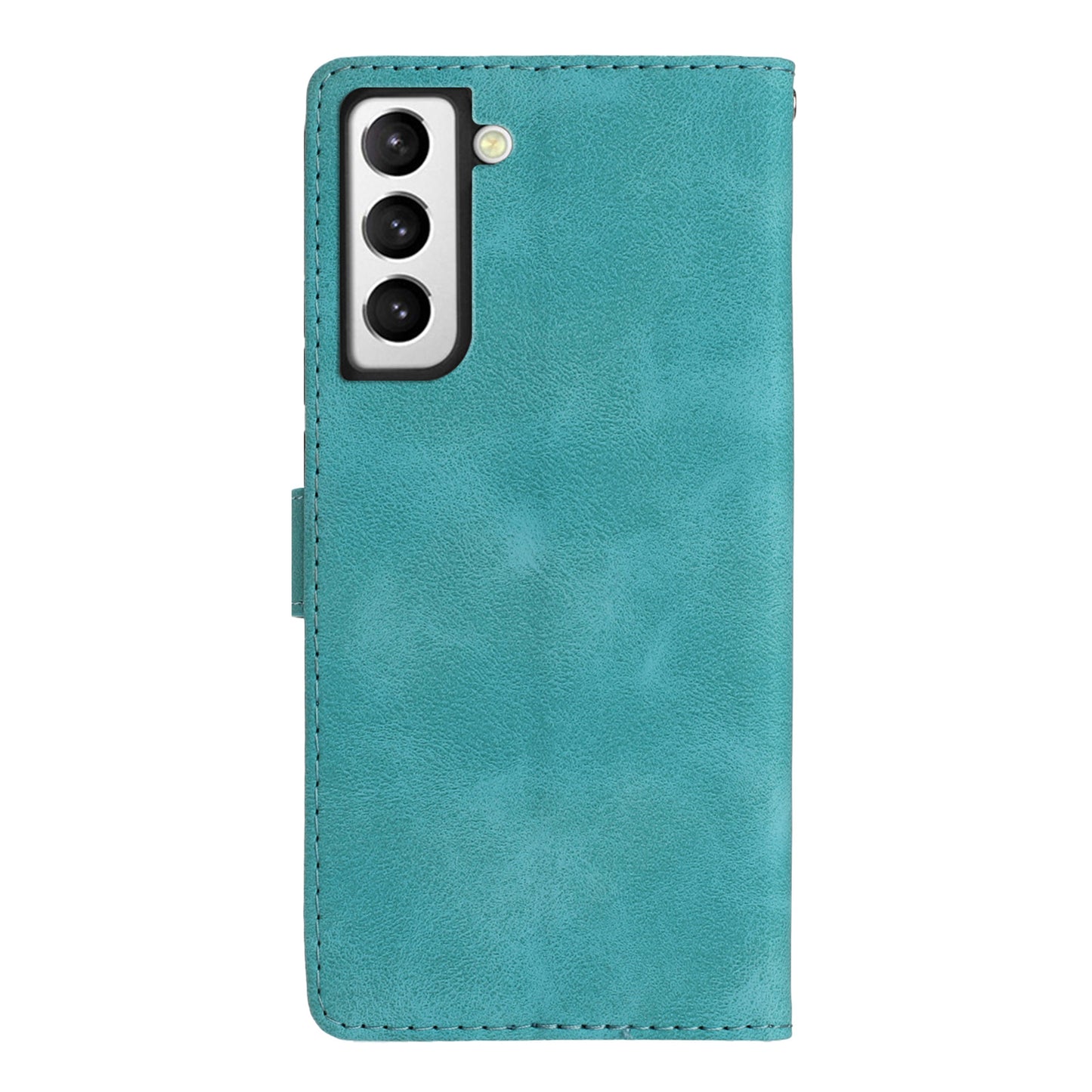 For Samsung Galaxy S22 5G Leather Flower Imprinted Phone Case Shockproof Wallet Stand Cover
