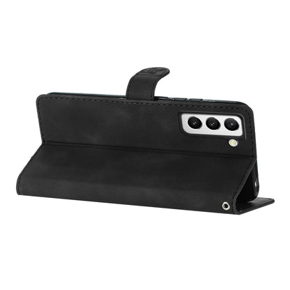 For Samsung Galaxy S22+ 5G Flower Imprint Phone Case Leather Wallet Stand Protective Shell