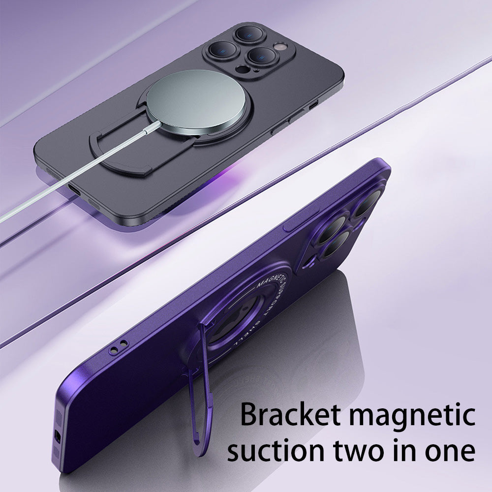 Slim Case for iPhone 13 Pro 6.1 inch TPU Phone Cover Anti-Shock Retractable Kickstand Phone Case