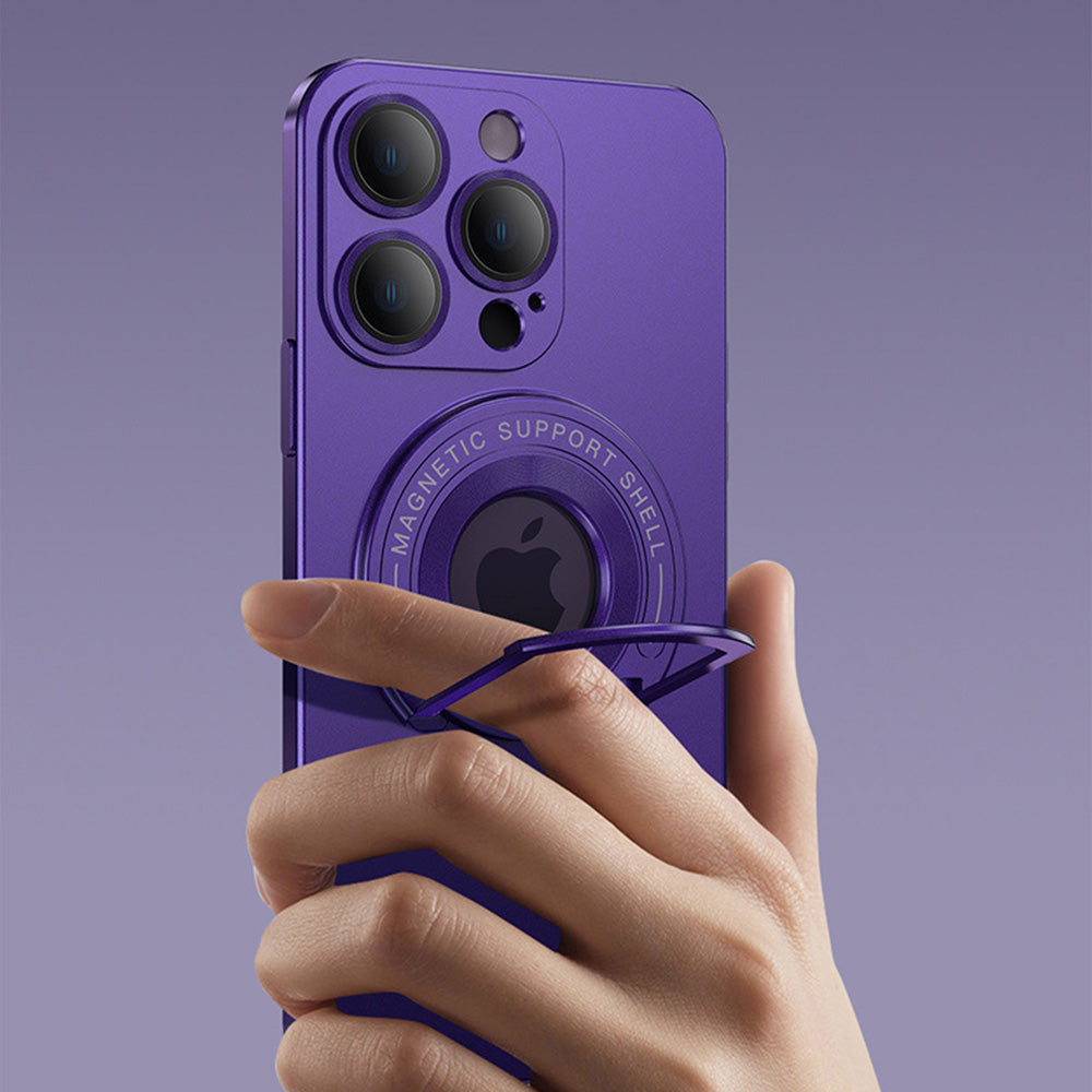 Slim Case for iPhone 13 Pro 6.1 inch TPU Phone Cover Anti-Shock Retractable Kickstand Phone Case