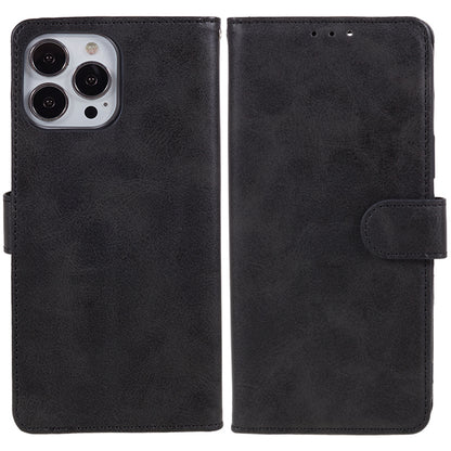 For iPhone 13 Pro Max Calf Texture PU Leather Phone Case Wallet Stand Protective Cover