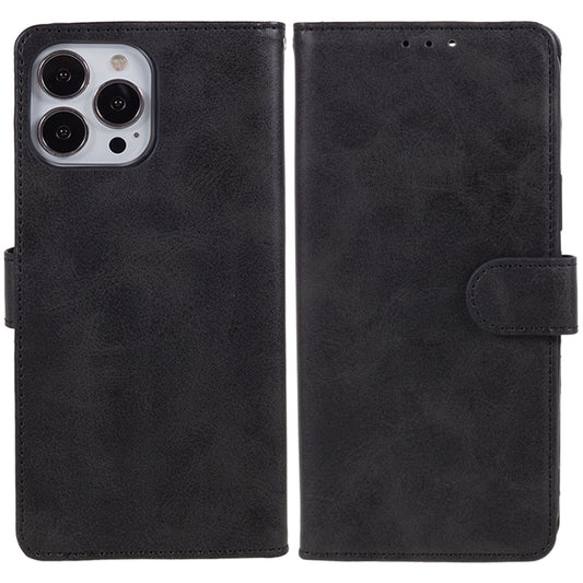 For iPhone 13 Pro Max Calf Texture PU Leather Phone Case Wallet Stand Protective Cover