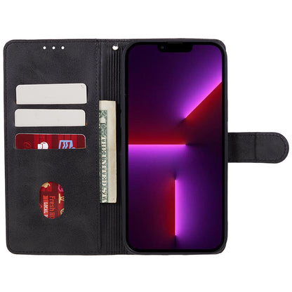 For iPhone 13 Pro Max Calf Texture PU Leather Phone Case Wallet Stand Protective Cover