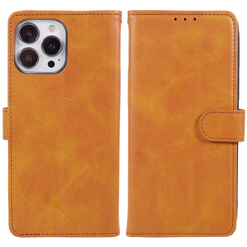 For iPhone 13 Pro Max Calf Texture PU Leather Phone Case Wallet Stand Protective Cover