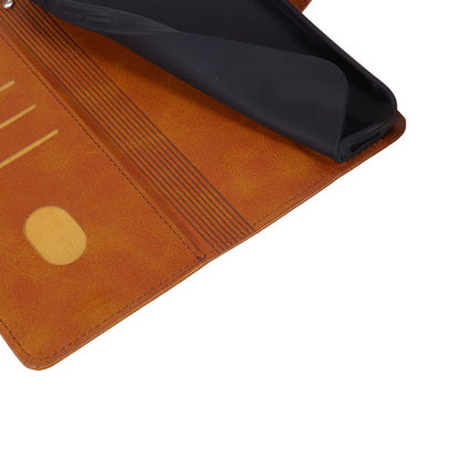 For iPhone 13 Pro Max Calf Texture PU Leather Phone Case Wallet Stand Protective Cover