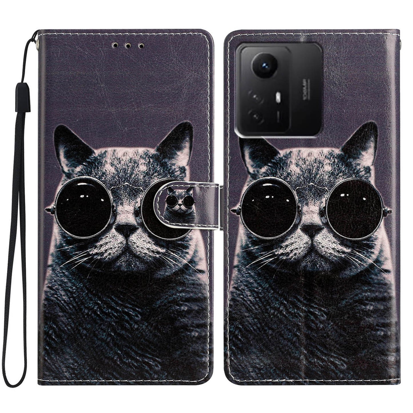 For Xiaomi Redmi Note 12S 4G PU Leather Wallet Cover Pattern Printing Flip Stand Phone Case