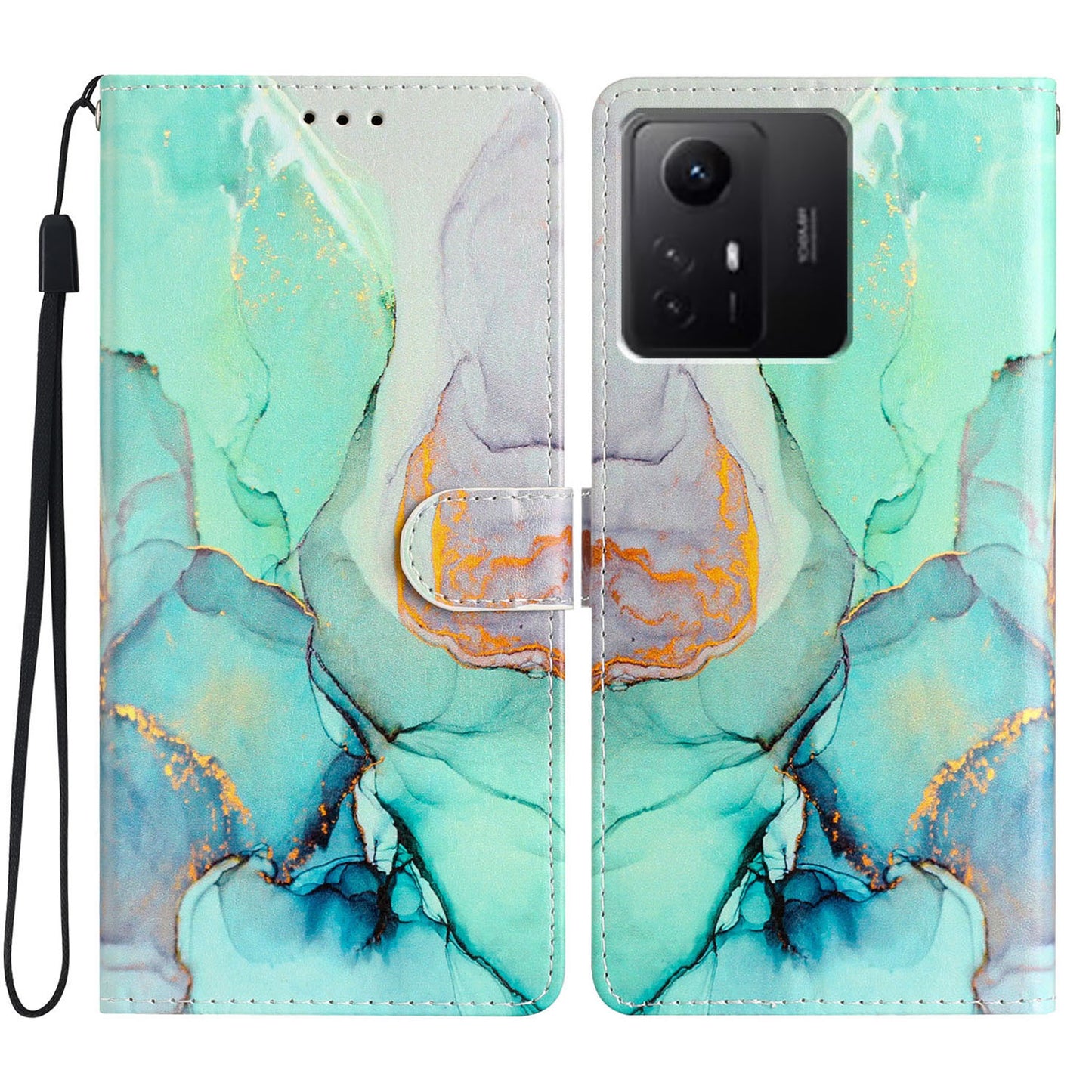 For Xiaomi Redmi Note 12S 4G PU Leather Wallet Cover Pattern Printing Flip Stand Phone Case