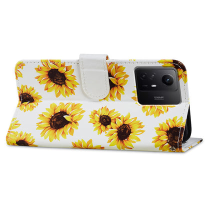 For Xiaomi Redmi Note 12S 4G PU Leather Wallet Cover Pattern Printing Flip Stand Phone Case