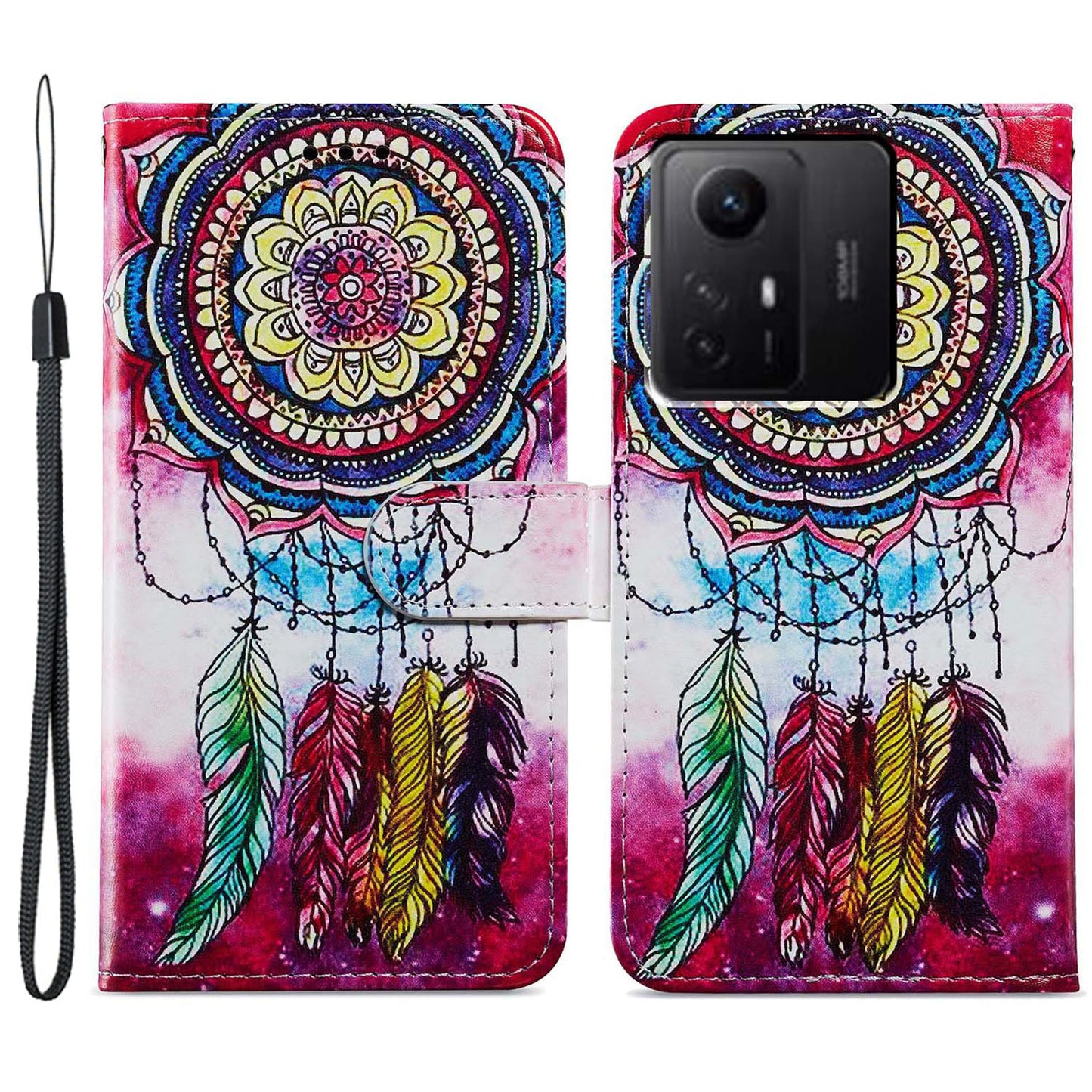 For Xiaomi Redmi Note 12S 4G PU Leather Wallet Cover Pattern Printing Flip Stand Phone Case