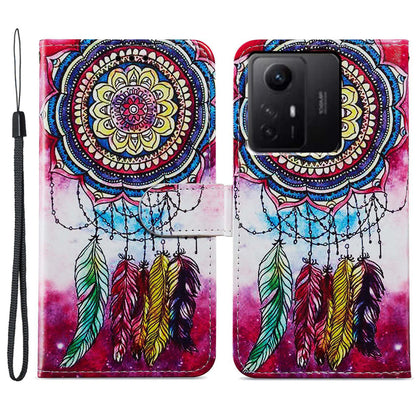 For Xiaomi Redmi Note 12S 4G PU Leather Wallet Cover Pattern Printing Flip Stand Phone Case