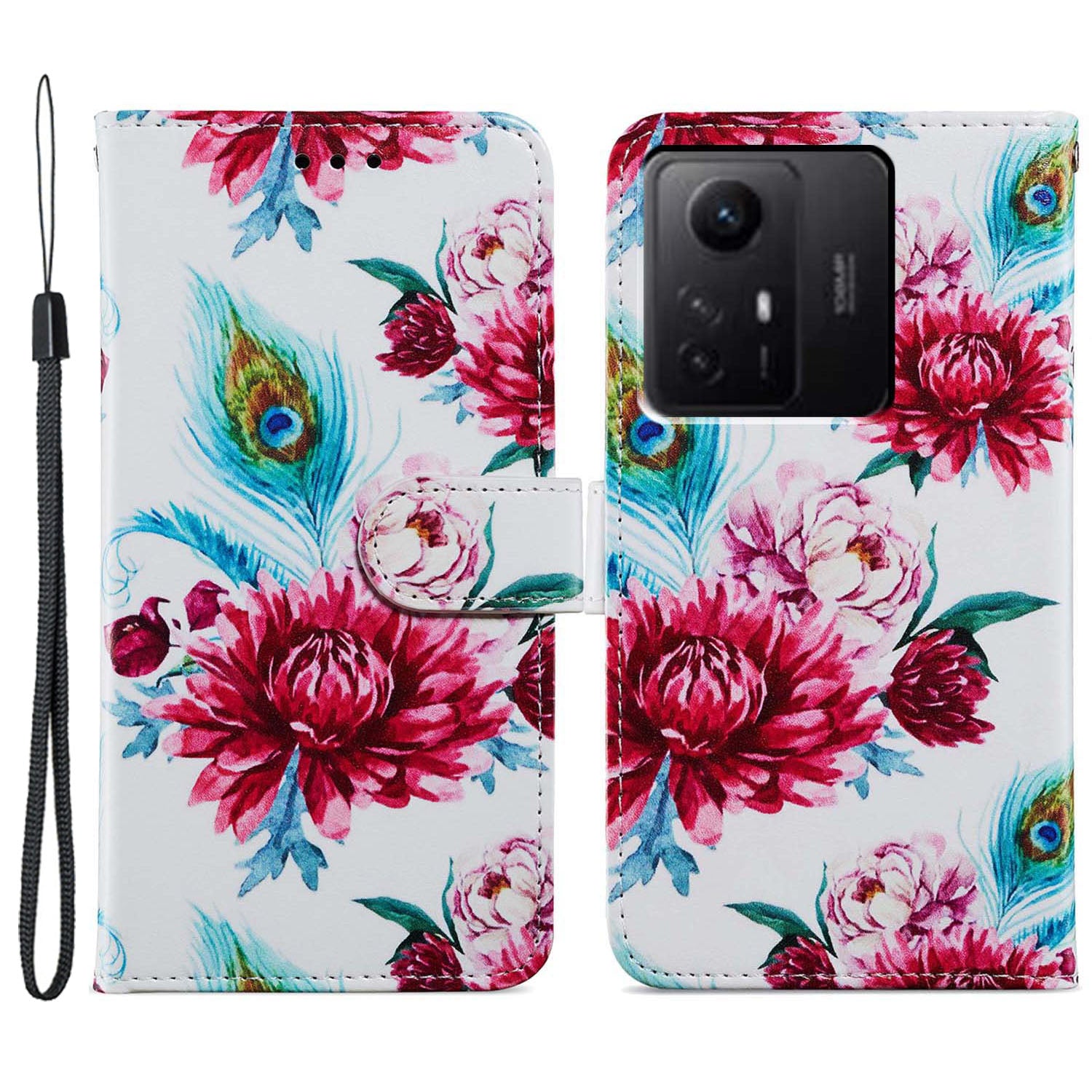 For Xiaomi Redmi Note 12S 4G PU Leather Wallet Cover Pattern Printing Flip Stand Phone Case