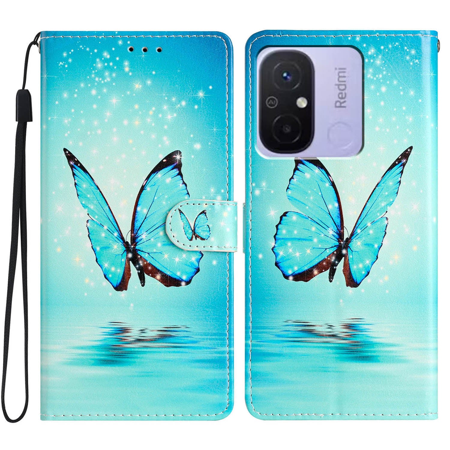 For Xiaomi Redmi 12C 4G Wallet Phone Case PU Leather Pattern Printing Stand Cover