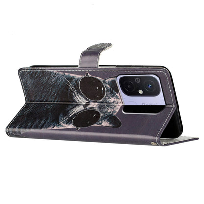 For Xiaomi Redmi 12C 4G Wallet Phone Case PU Leather Pattern Printing Stand Cover