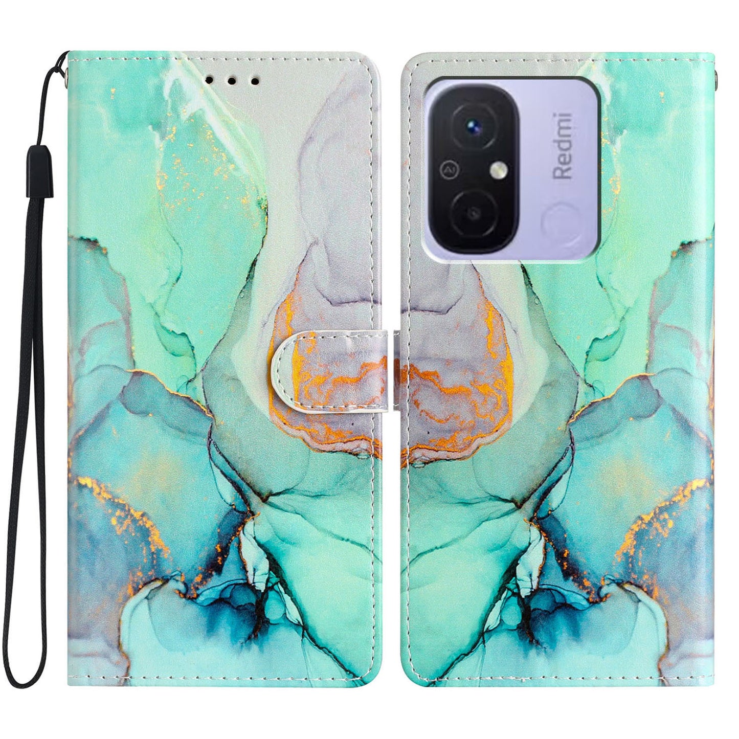 For Xiaomi Redmi 12C 4G Wallet Phone Case PU Leather Pattern Printing Stand Cover