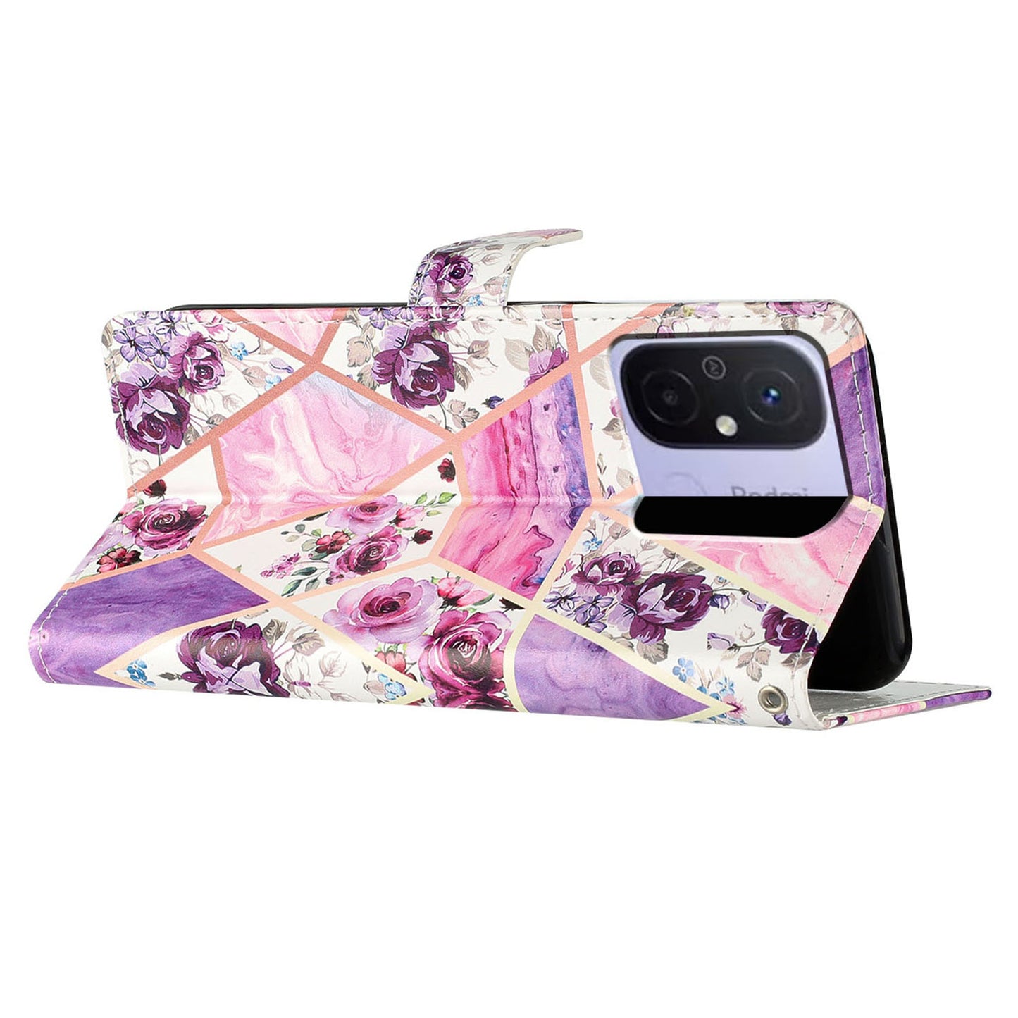 For Xiaomi Redmi 12C 4G Wallet Phone Case PU Leather Pattern Printing Stand Cover