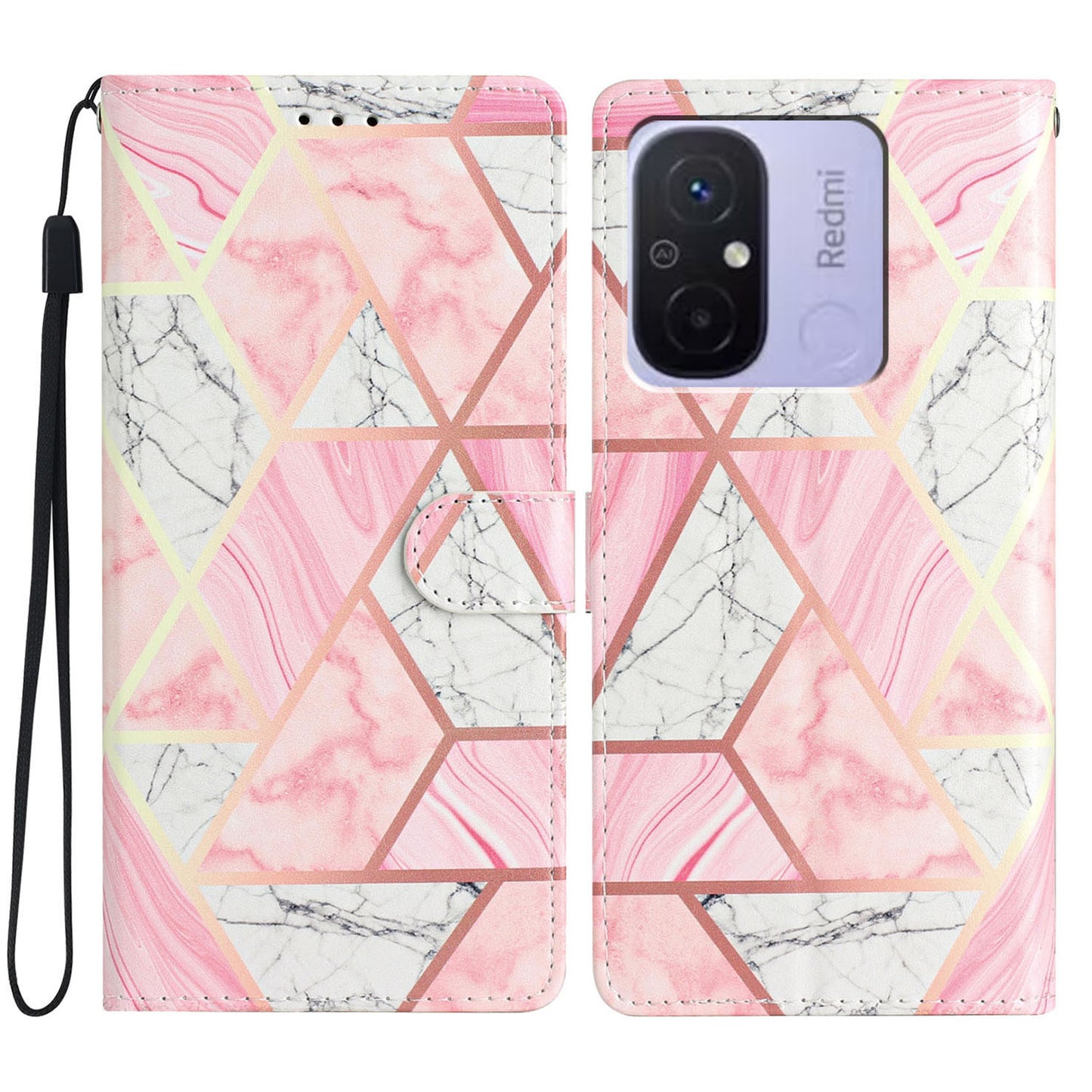 For Xiaomi Redmi 12C 4G Wallet Phone Case PU Leather Pattern Printing Stand Cover