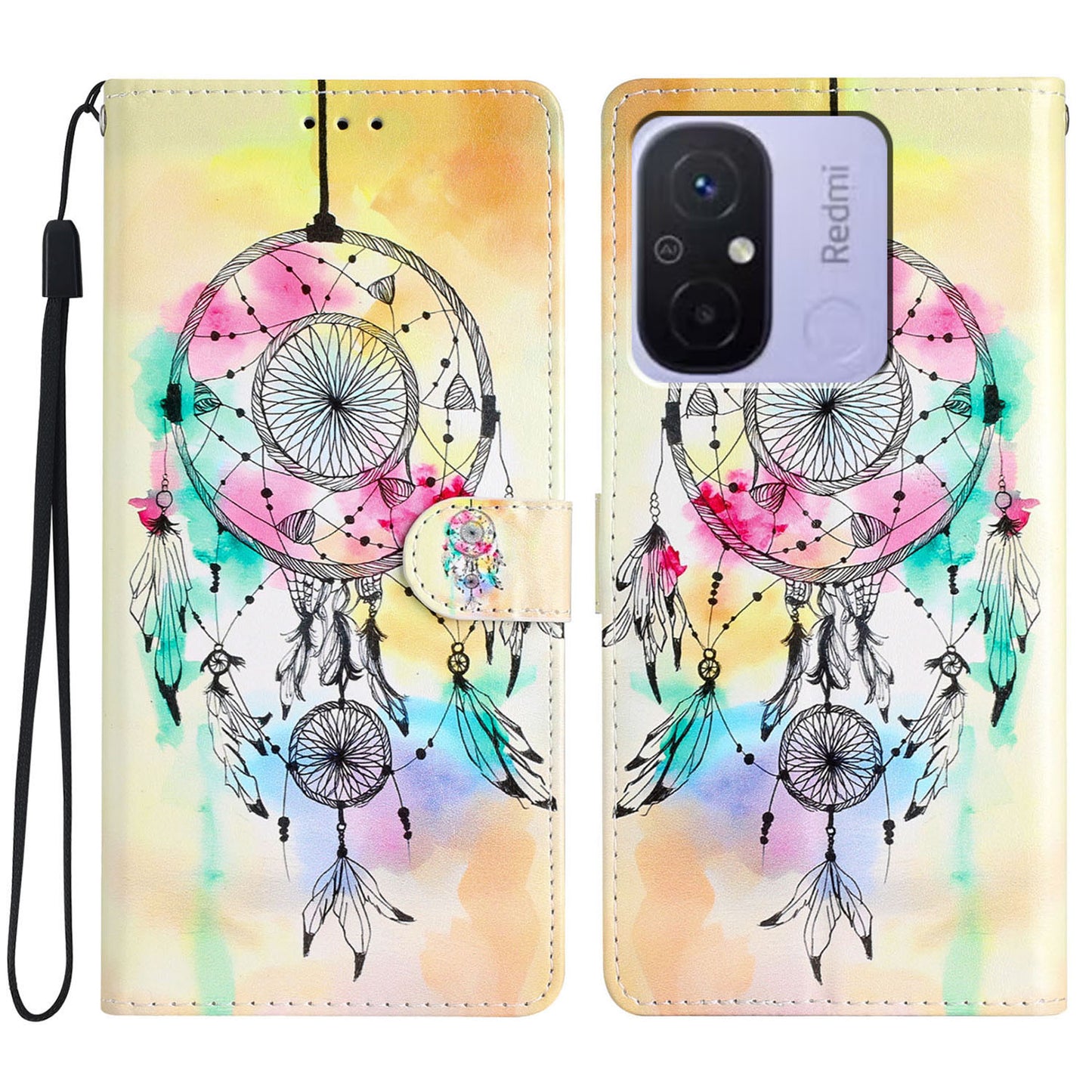For Xiaomi Redmi 12C 4G Wallet Phone Case PU Leather Pattern Printing Stand Cover