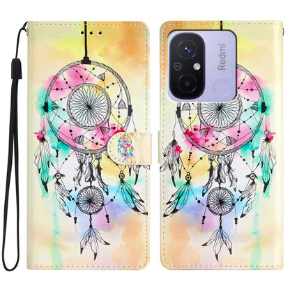 For Xiaomi Redmi 12C 4G Wallet Phone Case PU Leather Pattern Printing Stand Cover