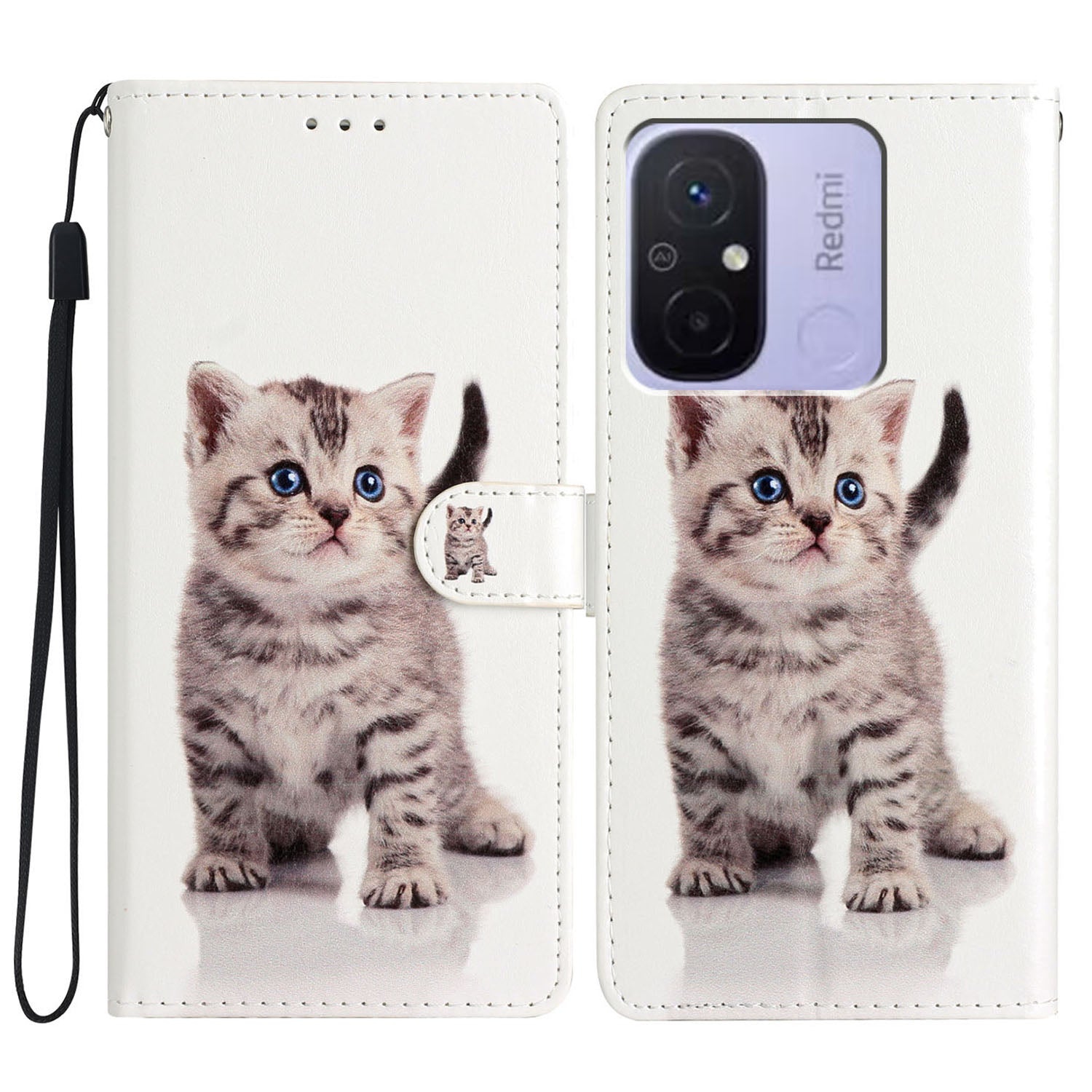For Xiaomi Redmi 12C 4G Wallet Phone Case PU Leather Pattern Printing Stand Cover
