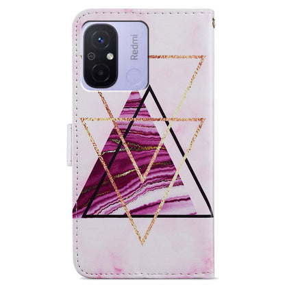 For Xiaomi Redmi 12C 4G Wallet Phone Case PU Leather Pattern Printing Stand Cover