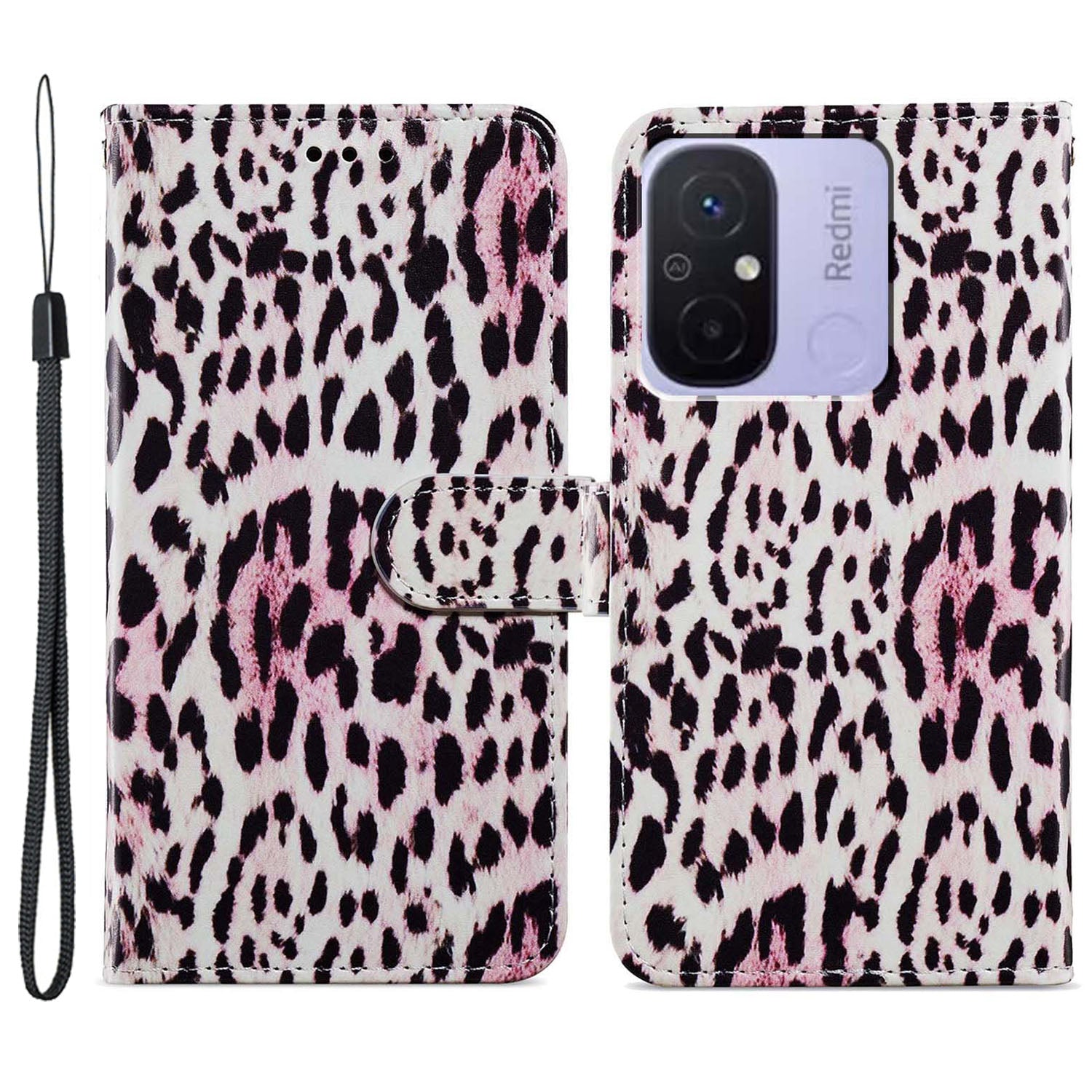 For Xiaomi Redmi 12C 4G Wallet Phone Case PU Leather Pattern Printing Stand Cover