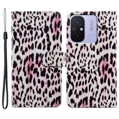 For Xiaomi Redmi 12C 4G Wallet Phone Case PU Leather Pattern Printing Stand Cover