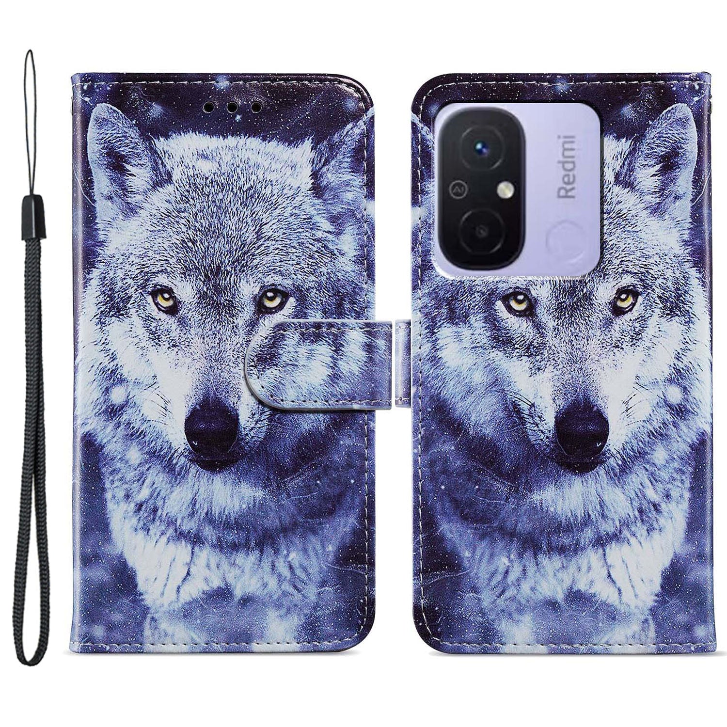 For Xiaomi Redmi 12C 4G Wallet Phone Case PU Leather Pattern Printing Stand Cover