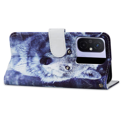 For Xiaomi Redmi 12C 4G Wallet Phone Case PU Leather Pattern Printing Stand Cover