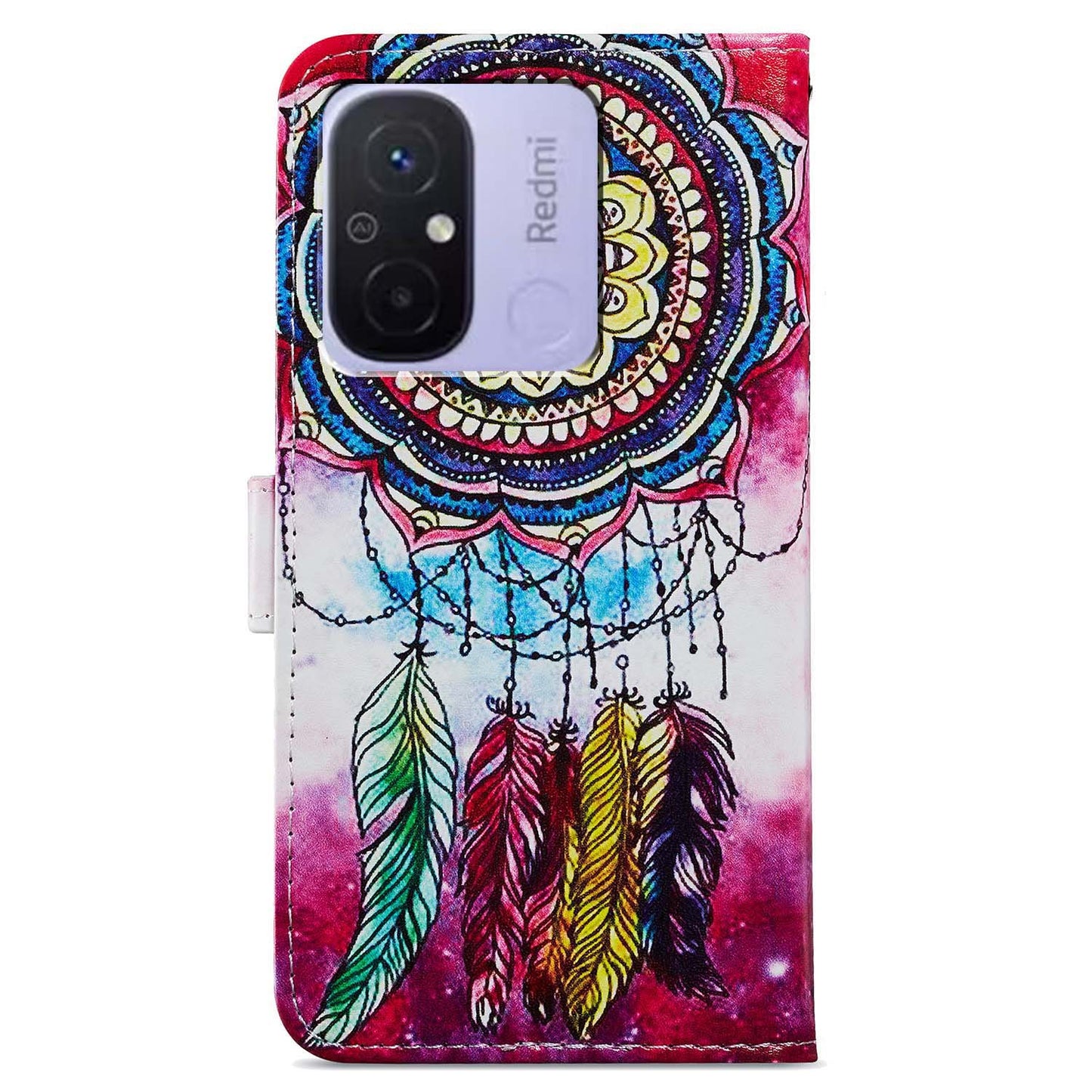 For Xiaomi Redmi 12C 4G Wallet Phone Case PU Leather Pattern Printing Stand Cover