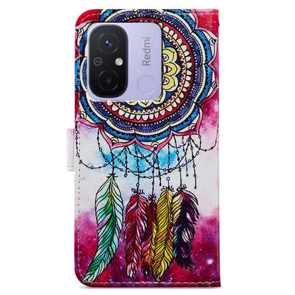 For Xiaomi Redmi 12C 4G Wallet Phone Case PU Leather Pattern Printing Stand Cover