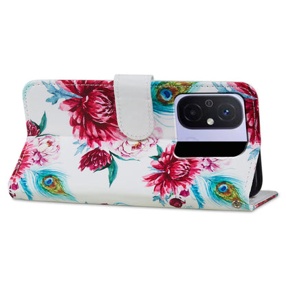 For Xiaomi Redmi 12C 4G Wallet Phone Case PU Leather Pattern Printing Stand Cover