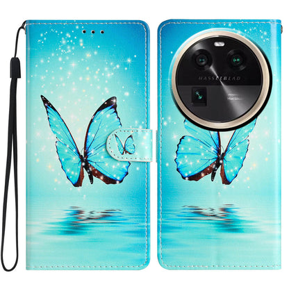 For Oppo Find X6 PU Leather Phone Case Pattern Printing Stand Flip Wallet Cover