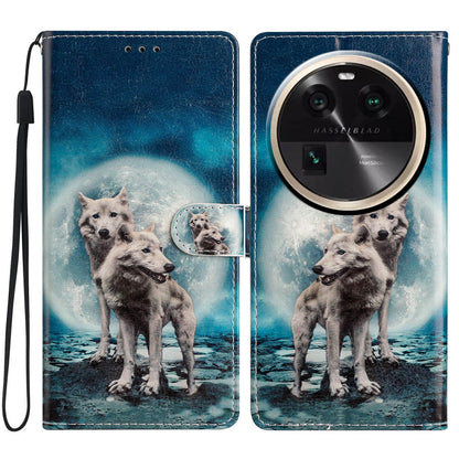 For Oppo Find X6 PU Leather Phone Case Pattern Printing Stand Flip Wallet Cover