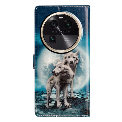 For Oppo Find X6 PU Leather Phone Case Pattern Printing Stand Flip Wallet Cover