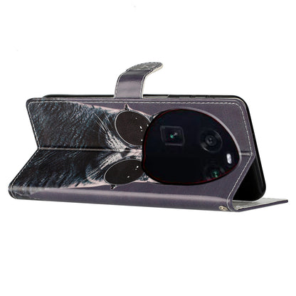 For Oppo Find X6 PU Leather Phone Case Pattern Printing Stand Flip Wallet Cover