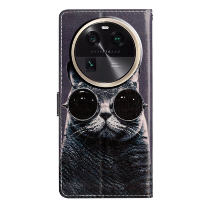 For Oppo Find X6 PU Leather Phone Case Pattern Printing Stand Flip Wallet Cover