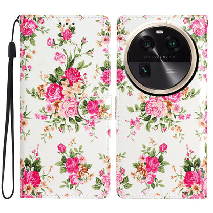 For Oppo Find X6 PU Leather Phone Case Pattern Printing Stand Flip Wallet Cover