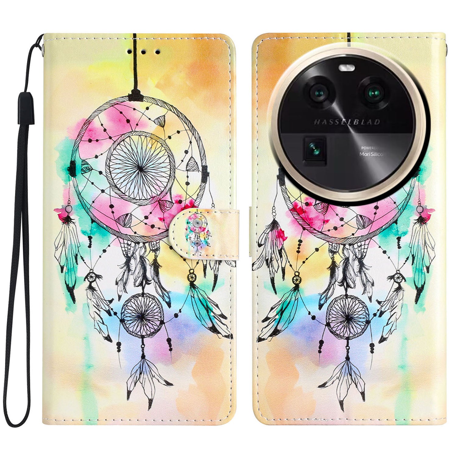 For Oppo Find X6 PU Leather Phone Case Pattern Printing Stand Flip Wallet Cover