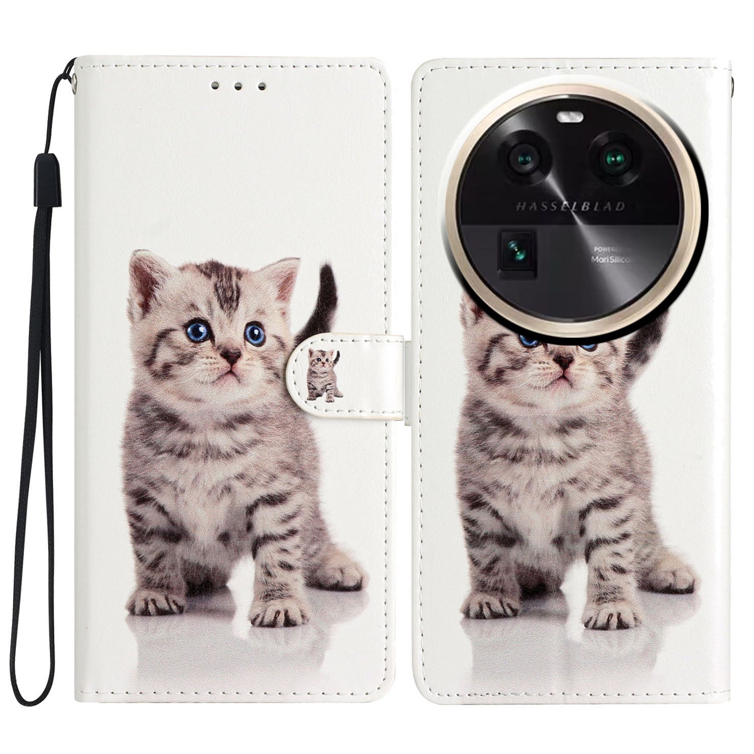 For Oppo Find X6 PU Leather Phone Case Pattern Printing Stand Flip Wallet Cover