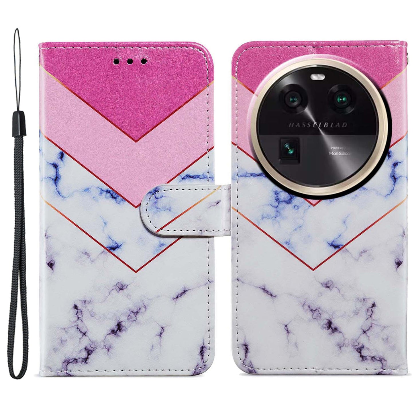 For Oppo Find X6 PU Leather Phone Case Pattern Printing Stand Flip Wallet Cover