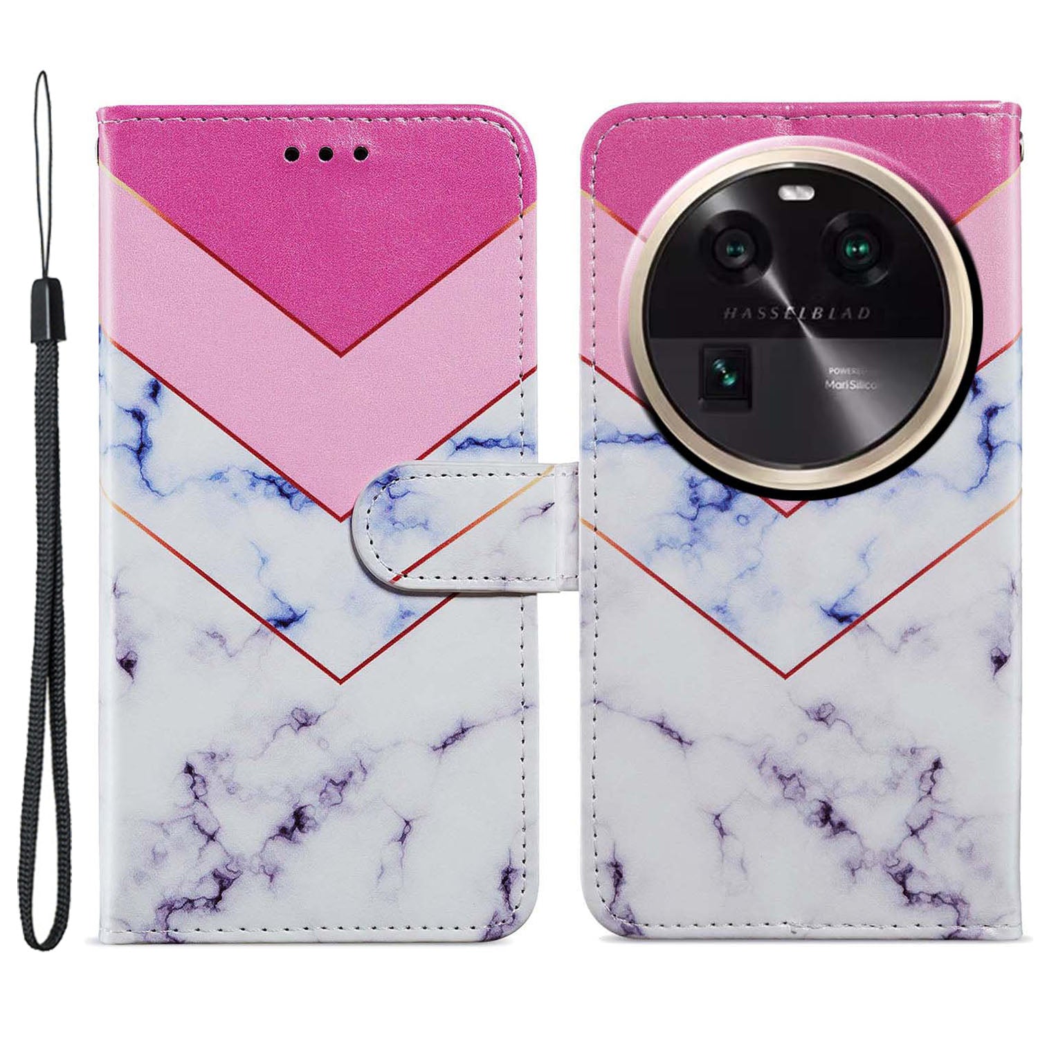 For Oppo Find X6 PU Leather Phone Case Pattern Printing Stand Flip Wallet Cover