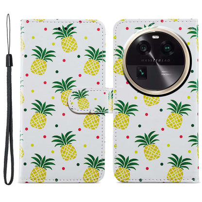 For Oppo Find X6 PU Leather Phone Case Pattern Printing Stand Flip Wallet Cover