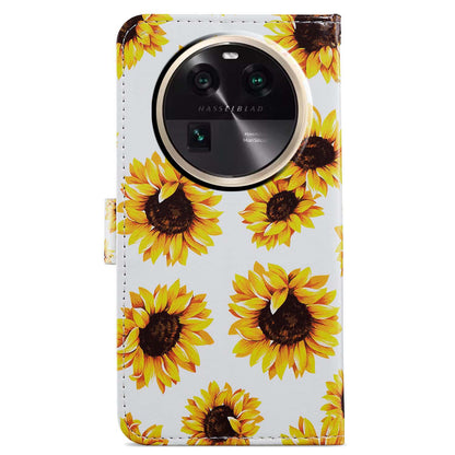 For Oppo Find X6 PU Leather Phone Case Pattern Printing Stand Flip Wallet Cover